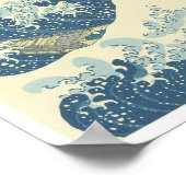 Unter der Welle von Kanagawa, Hokusai, 1830-32 Poster (Ecke)