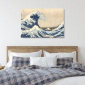 Unter der Welle von Kanagawa Print Leinwanddruck (Insitu (Schlafzimmer))