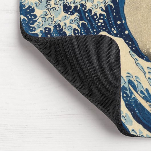 Unter der Welle von Kanagawa von Katsushika Hokusa Mousepad (Ecke)