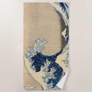 Unter der Welle von Kanagawa von Katsushika Hokusa Strandtuch