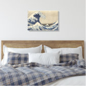 Unter der Welle vor Kanagawa - Die große Welle Leinwanddruck (Insitu (Schlafzimmer))