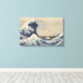 Unter der Welle vor Kanagawa - Die große Welle Leinwanddruck (Insitu (Holzboden))