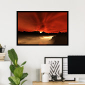 unter einem blutrünstigen Himmel Poster (Heimbüro)