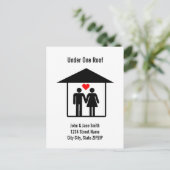 Unter einem Dach Ankündigungspostkarte (Stehend Vorderseite)