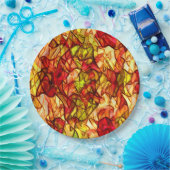 Unter einem roten Markisenstoff verborgene Kabel Pappteller (Party)