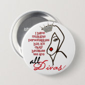 Unter einer Tiara stehen wir! Button (Vorne & Hinten)