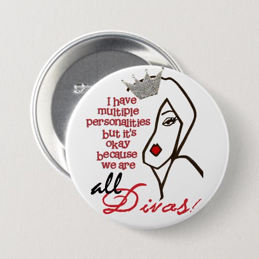 Unter einer Tiara stehen wir! Button (Vorne & Hinten)