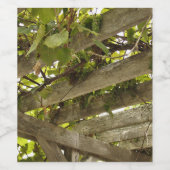 Unter einer Überdachung der Trauben Weinetikett (Einzelnes Label)