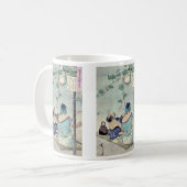 Unter einer Überdachung durch Taiso abkühlen, Kaffeetasse (Vorderseite Links)