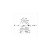 Unter Einfluss Gummistempel (Prägung)