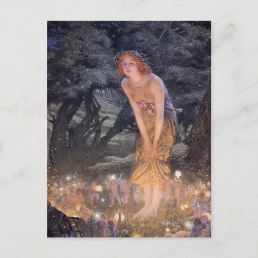 Unter Fairies Vintager Postkarte (Vorderseite)