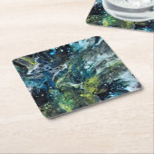 Unter Glas, abstraktes Muster Rechteckiger Pappuntersetzer (angewinkelt)