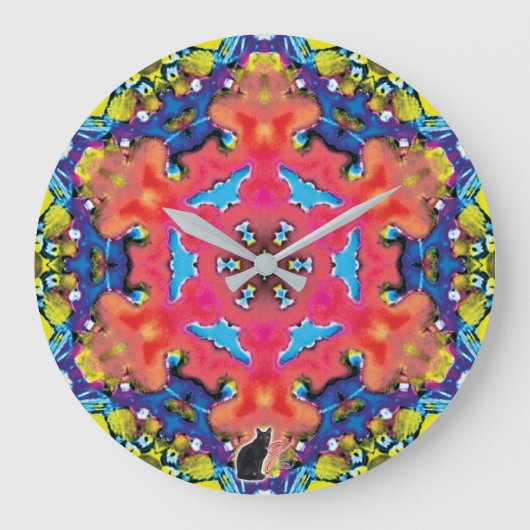 Unter Kaleidoskop Große Wanduhr (Vorderseite)