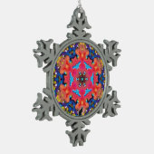 Unter Kaleidoskop Schneeflocken Schneeflocken Zinn-Ornament (Links)