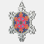Unter Kaleidoskop Schneeflocken Schneeflocken Zinn-Ornament (Rechts)