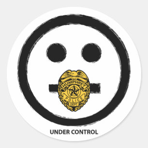 "Unter Kontrollen-" - Aufkleber