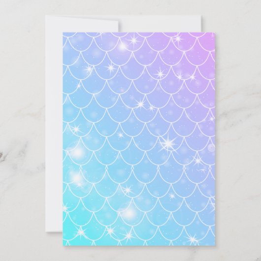 Unter Meer Lila Aquamarine kleine Meerjungfrau Dankeskarte (Rückseite)