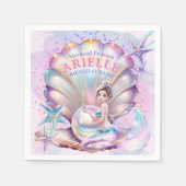 Unter Meer Lila und Aquamarine Meerjungfrau Geburt Serviette (Vorderseite)