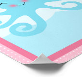 Unter Meer/Mädchen/Meereswelt/rosa Kunstposter Poster (Ecke)