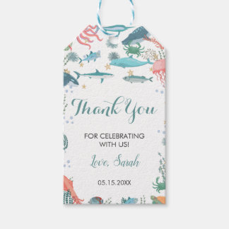 Unter Meer Niedliche Meerestiere Baby Dusche UAWG Geschenkanhänger