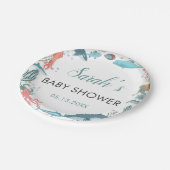 Unter Meer Niedliche Meerestiere Baby Dusche UAWG Pappteller (Schrägansicht)