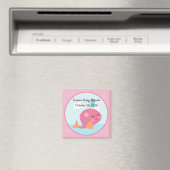 Unter Meer/Rosa Walmagnet/Gastgeschenk Magnet (In Situ (Geschirrspüler))