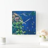 Unter Meer Schildkrötengarten Quadratische Wanduhr (Zuhause)
