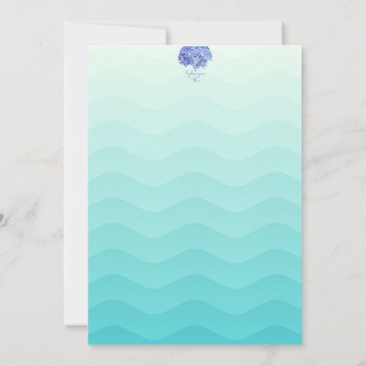 Unter Meer sprudelt die Meerjungfrau kleines Einladung (Rückseite)