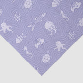 Unter Meereslebewesen Lila Seidenpapier (Detail)