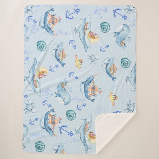 Unter Meereslebewesen und Meeresleben Sherpadecke (Vorderseite)