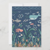 Unter Meerestieren 3. Geburtstagsschrift Einladung (Rückseite)