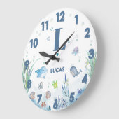 unter Meerestieren Große Wanduhr (Winkel)