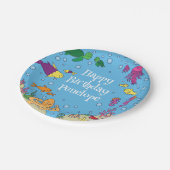 Unter Meerestieren Niedlich 1. Geburtstag Party Pappteller (Schrägansicht)