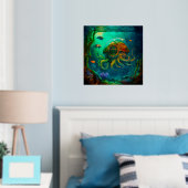 Unter Meerestieren Steampunker Octopus Foliendrucke (In Situ (Schlafzimmer))