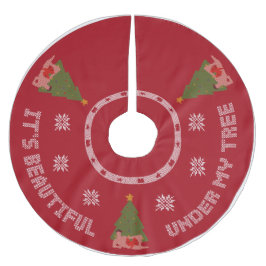 Unter meinem Baumrock Polyester Weihnachtsbaumdecke
