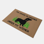 Unter meiner Dackel Magnet ist das Gras grüner Fußmatte (Schrägansicht)