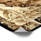 Unter Mondlicht - Pyrografisches Kunstposter Poster (Ecke)