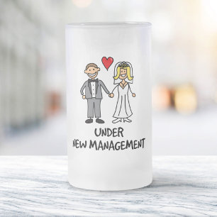 Unter neuer Leitung Frischvermählter Ehemann Mattglas Bierglas