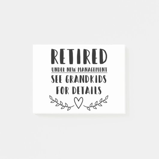 unter neuer Leitung Post-it Klebezettel (Vorderseite)