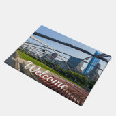 Unter Pritzker Pavillon Willkommen Türmatte (Schrägansicht)