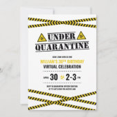 Unter Quarantäne Virtual Birthday Party Einladung (Vorderseite)