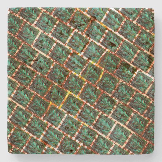 Unter schmutzigen und rostigen Grillen Steinuntersetzer (Vorderseite)