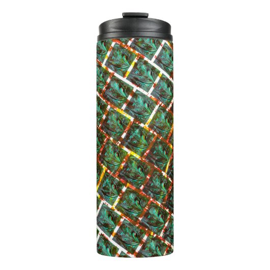 Unter schmutzigen und rostigen Grillen Thermosbecher (Vorderseite)