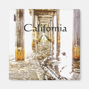 Unter Scripps Pier, Kalifornien Magnet