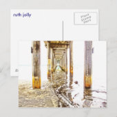 Unter Scripps Pier Postkarte (Vorne/Hinten)