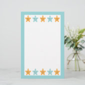 Unter Seesternpapier niedlicher Spaß Briefpapier (Stehend Vorderseite)