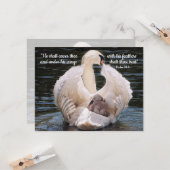 Unter seinen Flügeln schwänzen mit Cygnet-Karte Karte (Vorderseite/Rückseite Beispiel)