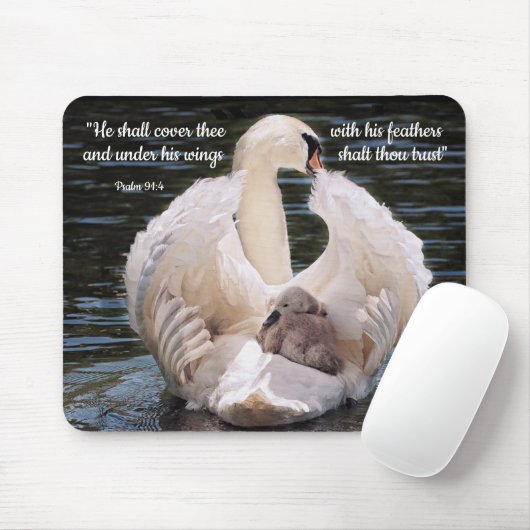 Unter seinen Flügeln schwänzen mit Cygnet-Poster Mousepad (Mit Mouse)