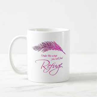 Unter seinen Flügeln werden Sie Zuflucht finden Kaffeetasse