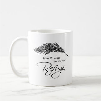 Unter seinen Flügeln werden Sie Zuflucht finden Kaffeetasse